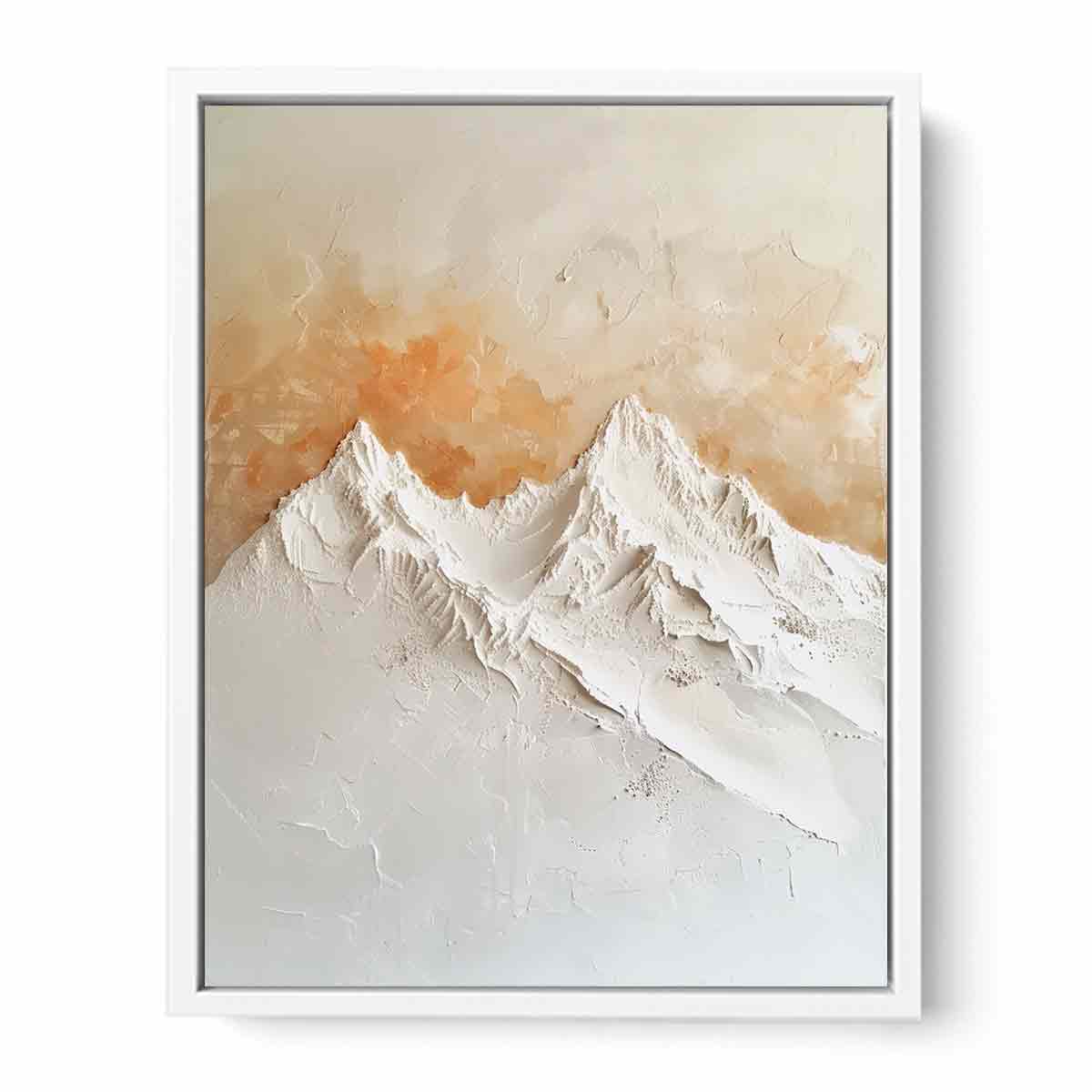 3D Mountian  Snow Art Canvas Print