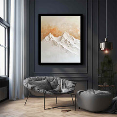 3D Mountian  Snow Art Canvas Print
