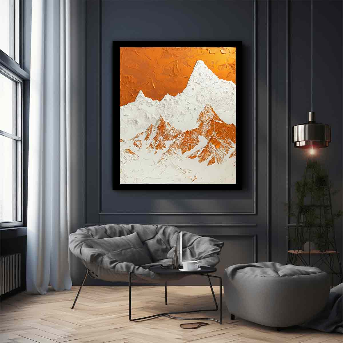 Textured Mountian  Canvas painting