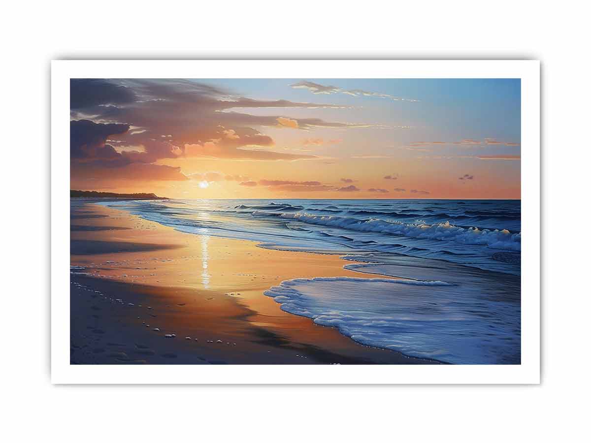 Beach Painting on   Canvas Print
