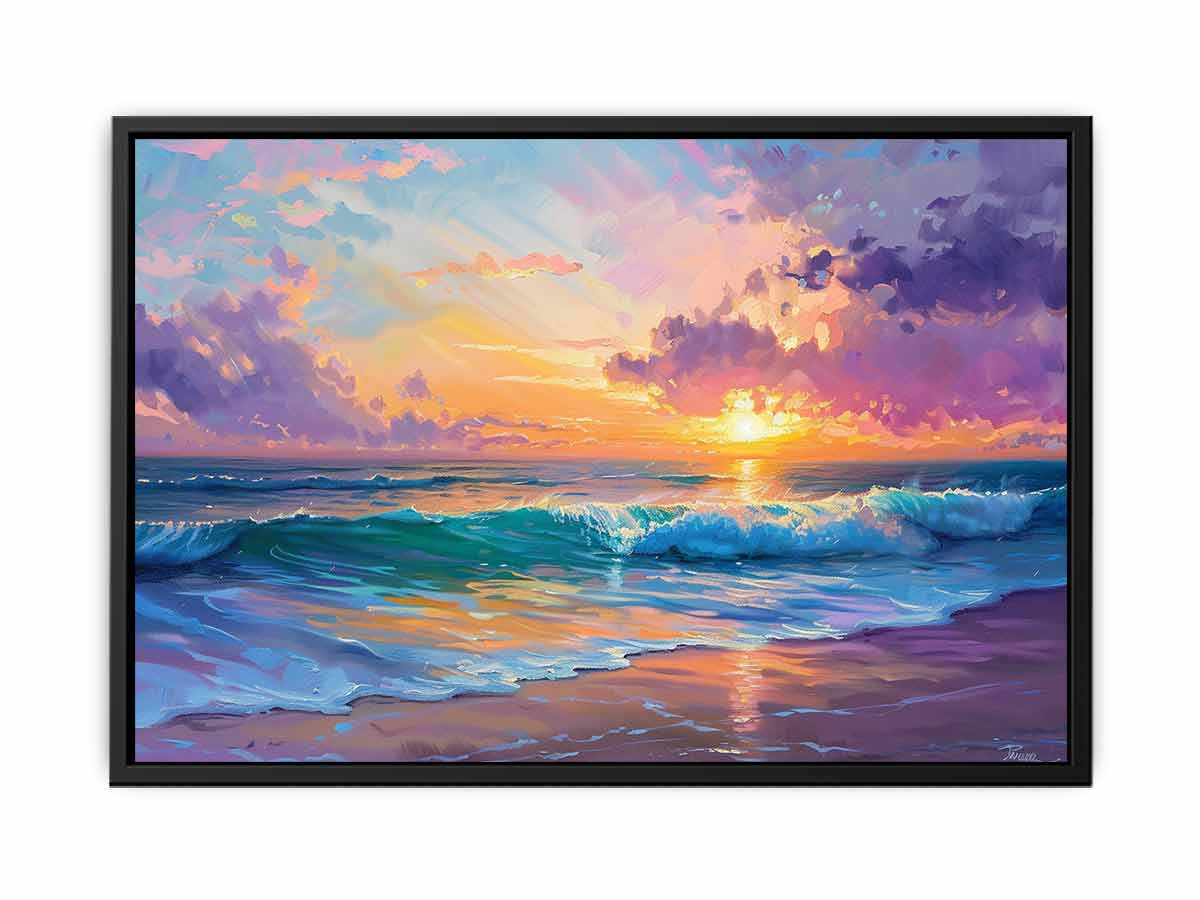Beach sunset  Canvas Painting  Print