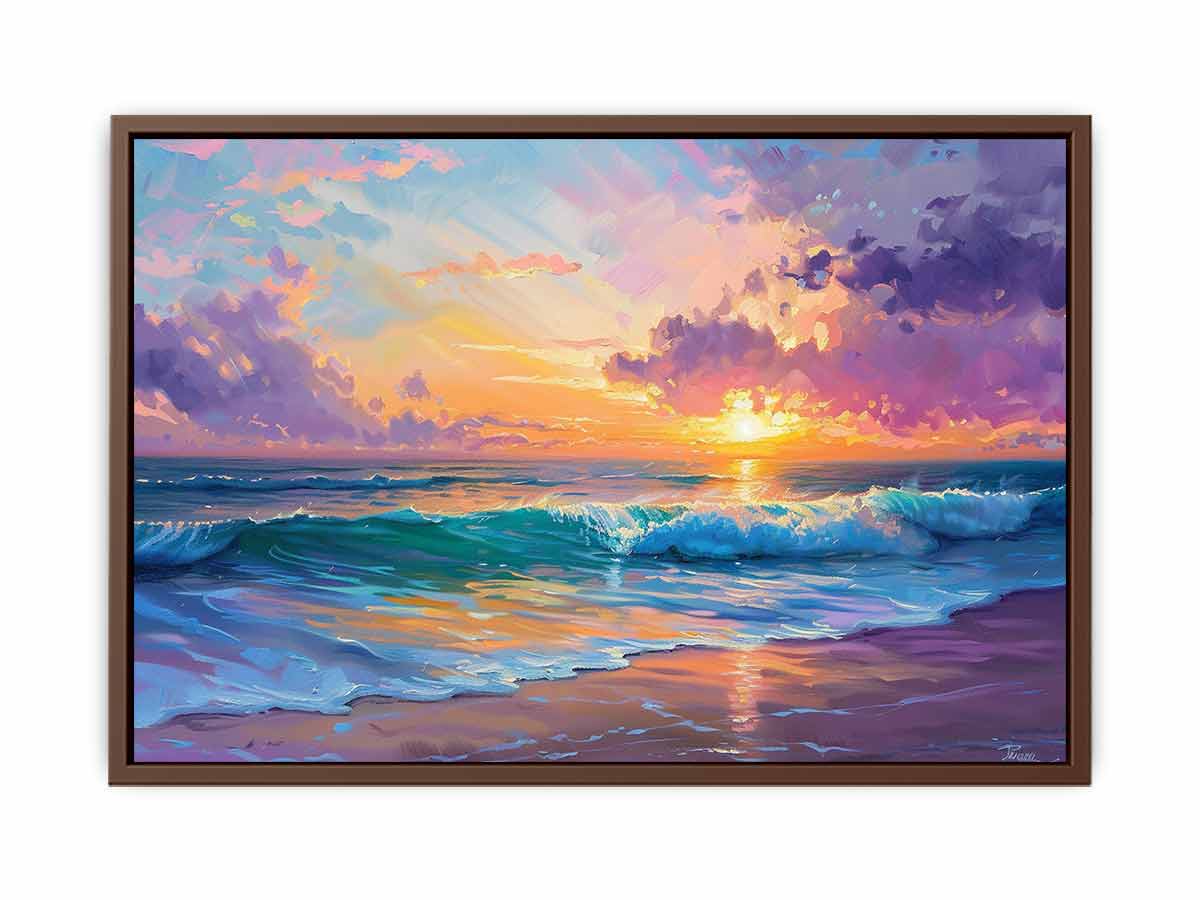 Beach sunset  Canvas Painting  Print