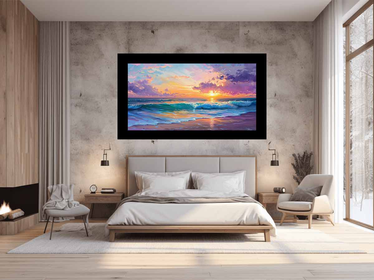 Beach sunset  Canvas Painting  Print