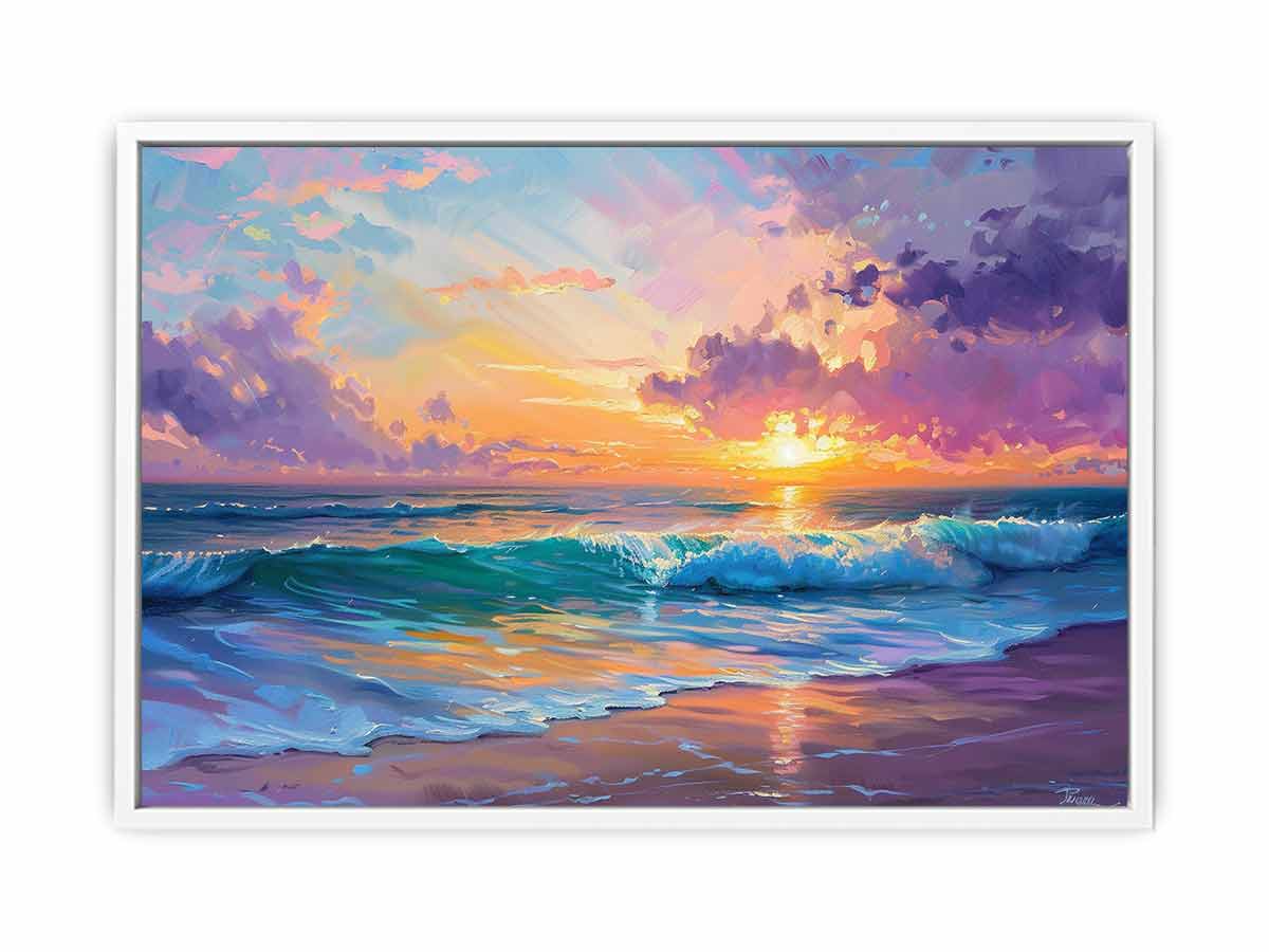 Beach sunset  Canvas Painting  Print