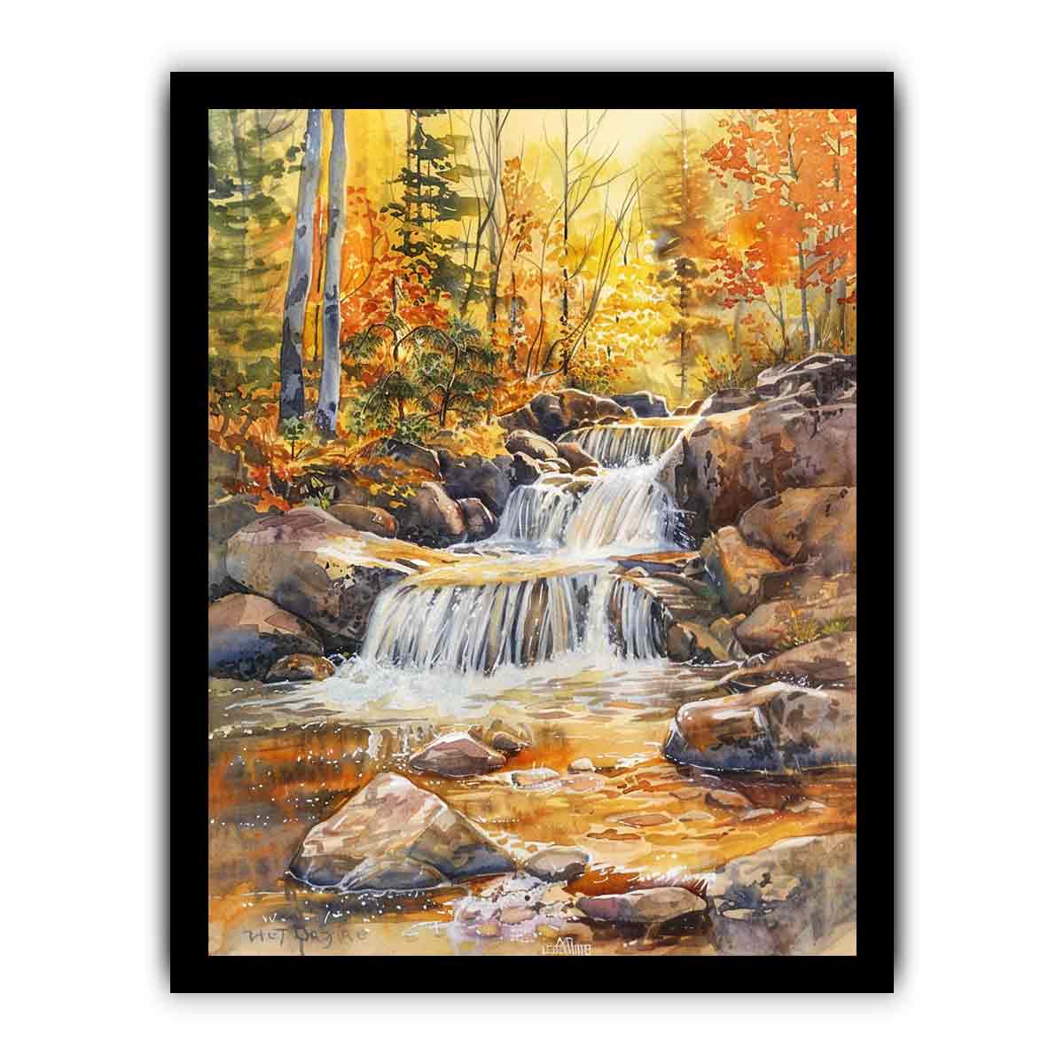 Forest Waterfall  Canvas Print