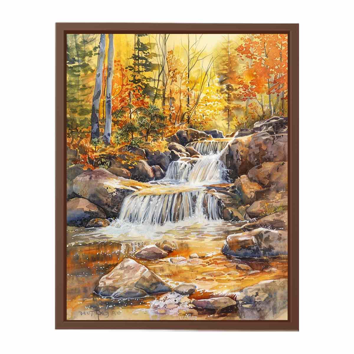 Forest Waterfall  Canvas Print
