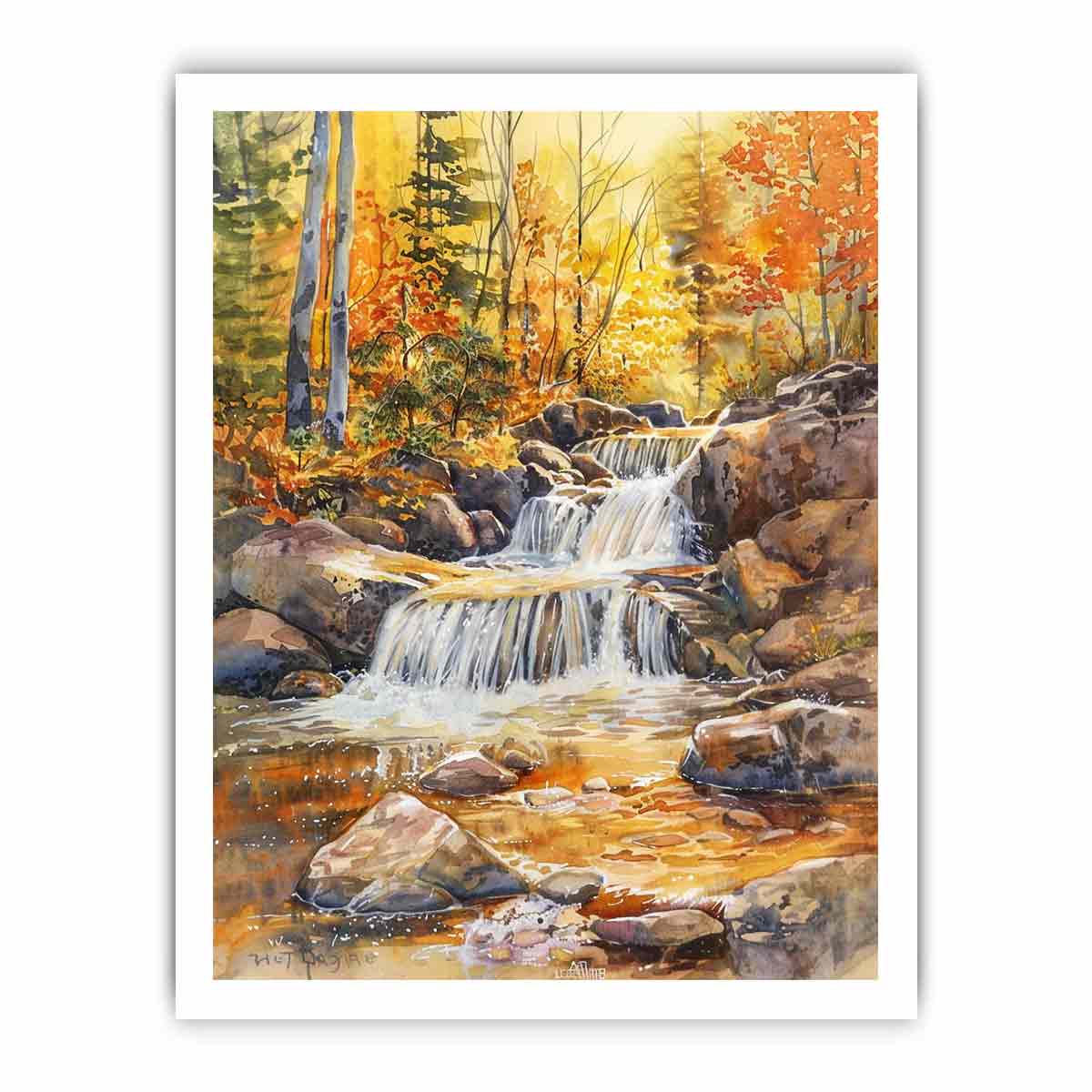 Forest Waterfall  Canvas Print