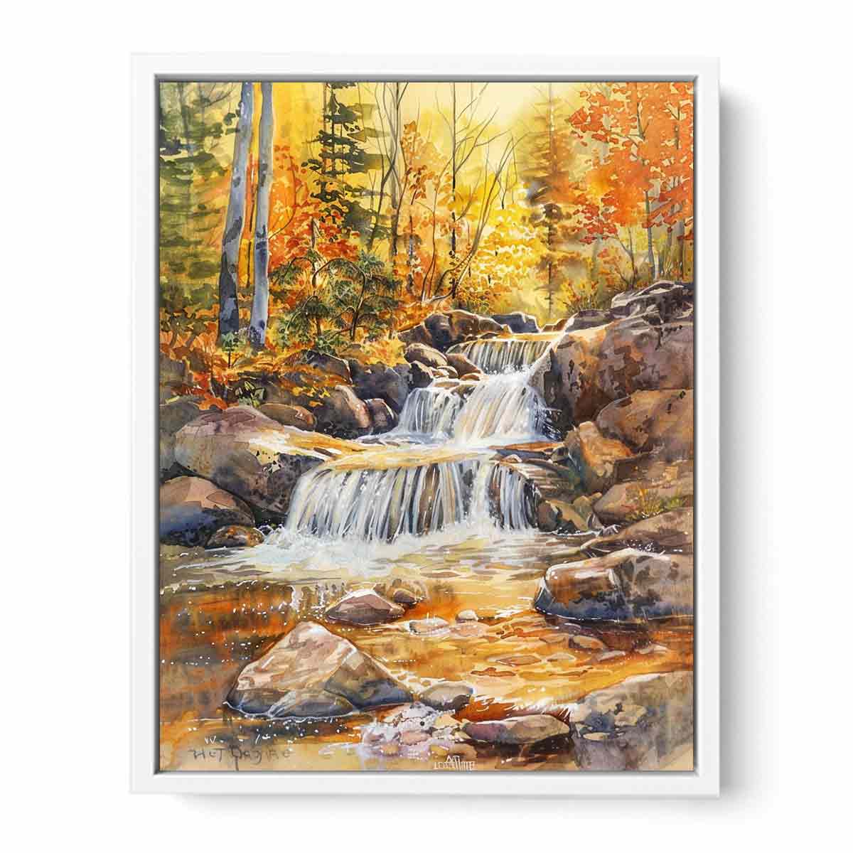 Forest Waterfall  Canvas Print