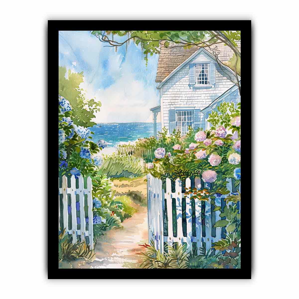 Beach House  Canvas painting