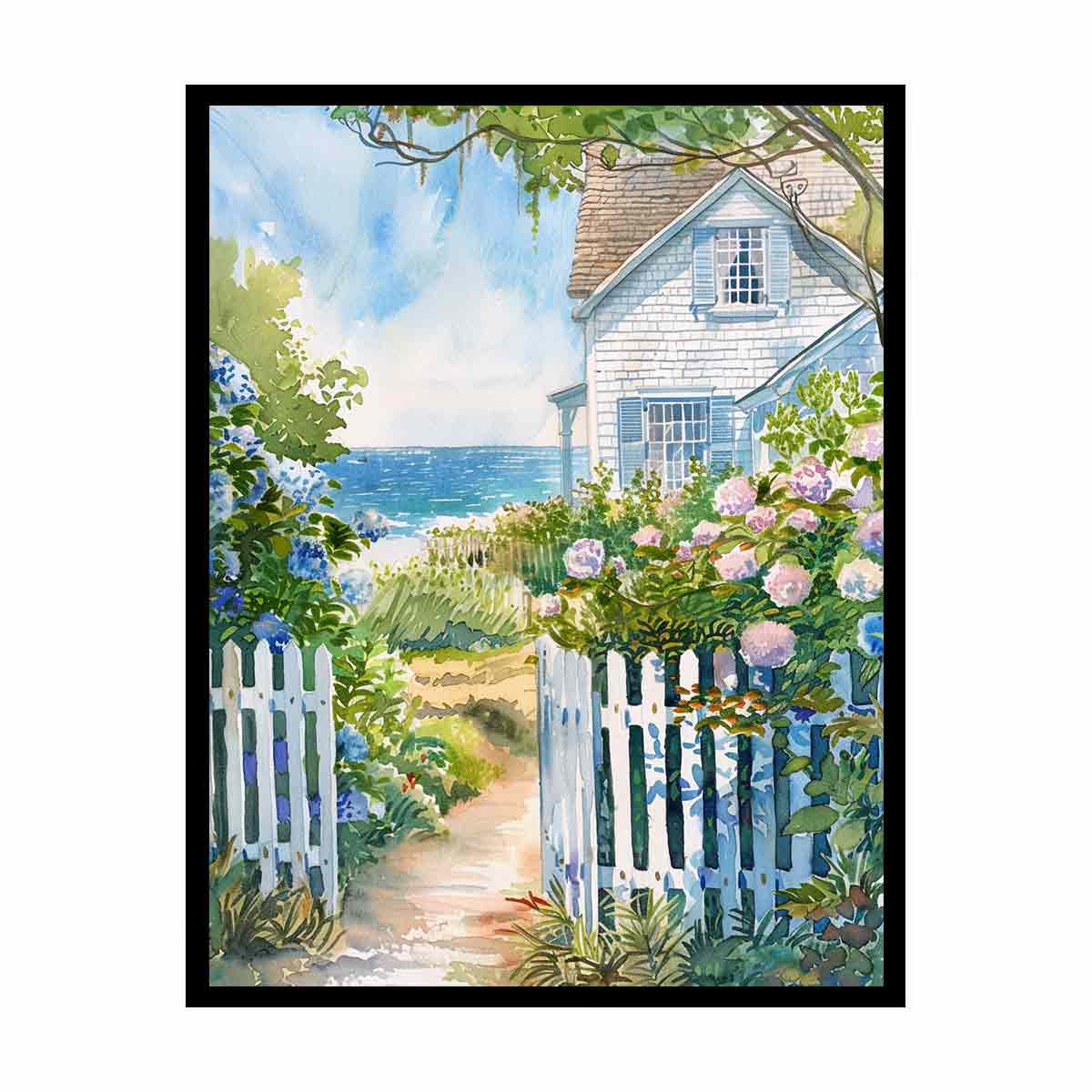 Beach House  Canvas painting