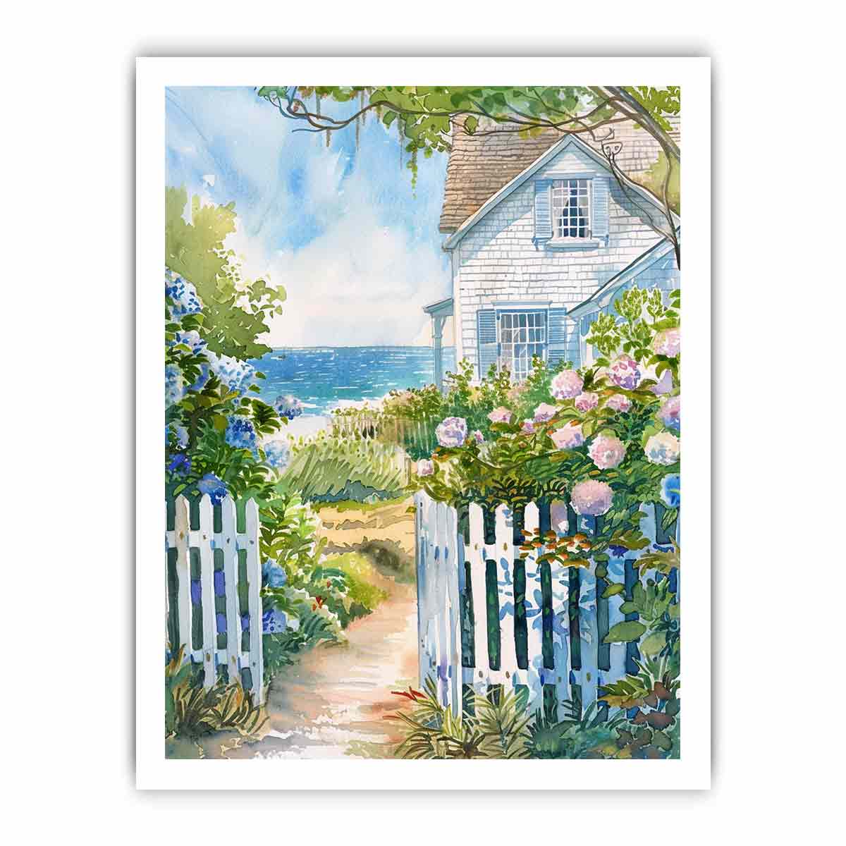 Beach House  Canvas painting