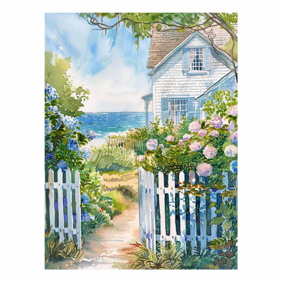 Beach House  Canvas painting
