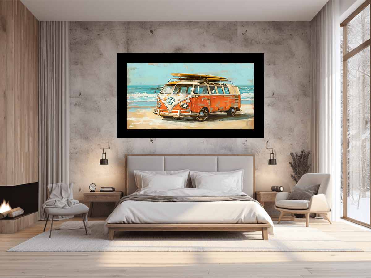 Vw Beach Side Canvas Print