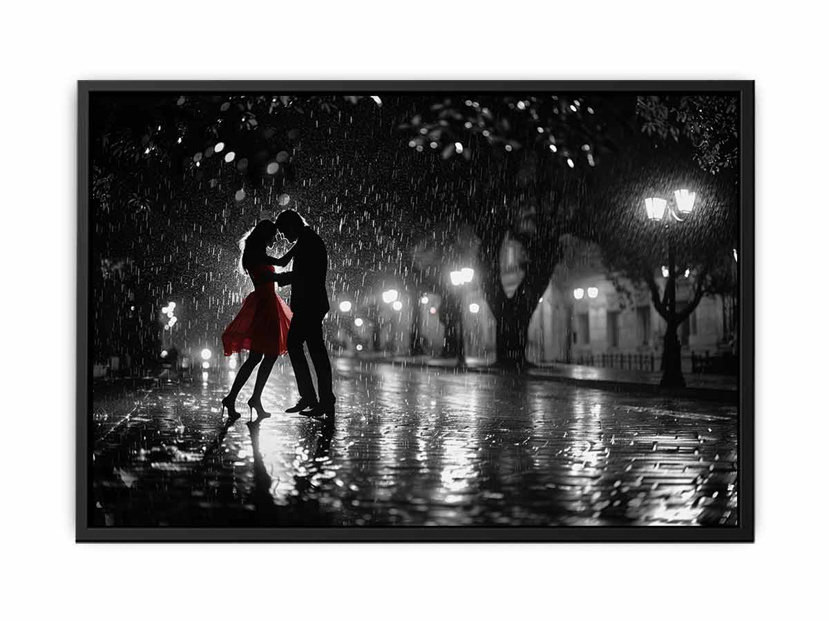Rain Dance black & white   Canvas Print