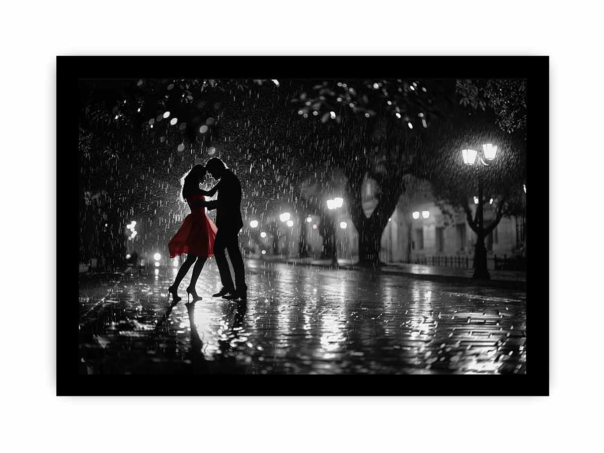 Rain Dance black & white   Canvas Print