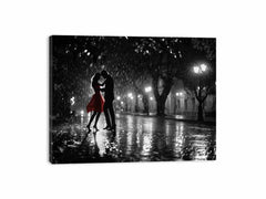 Rain Dance black & white   Canvas Print
