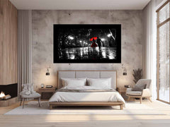 Rainy Day Couple Dance painting   Canvas Print