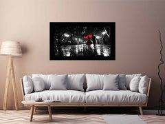 Rainy Day Couple Dance painting   Canvas Print