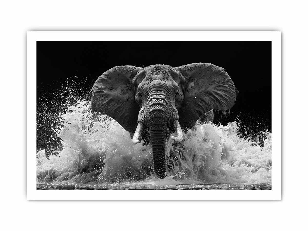 Water Elephant Canvas Print