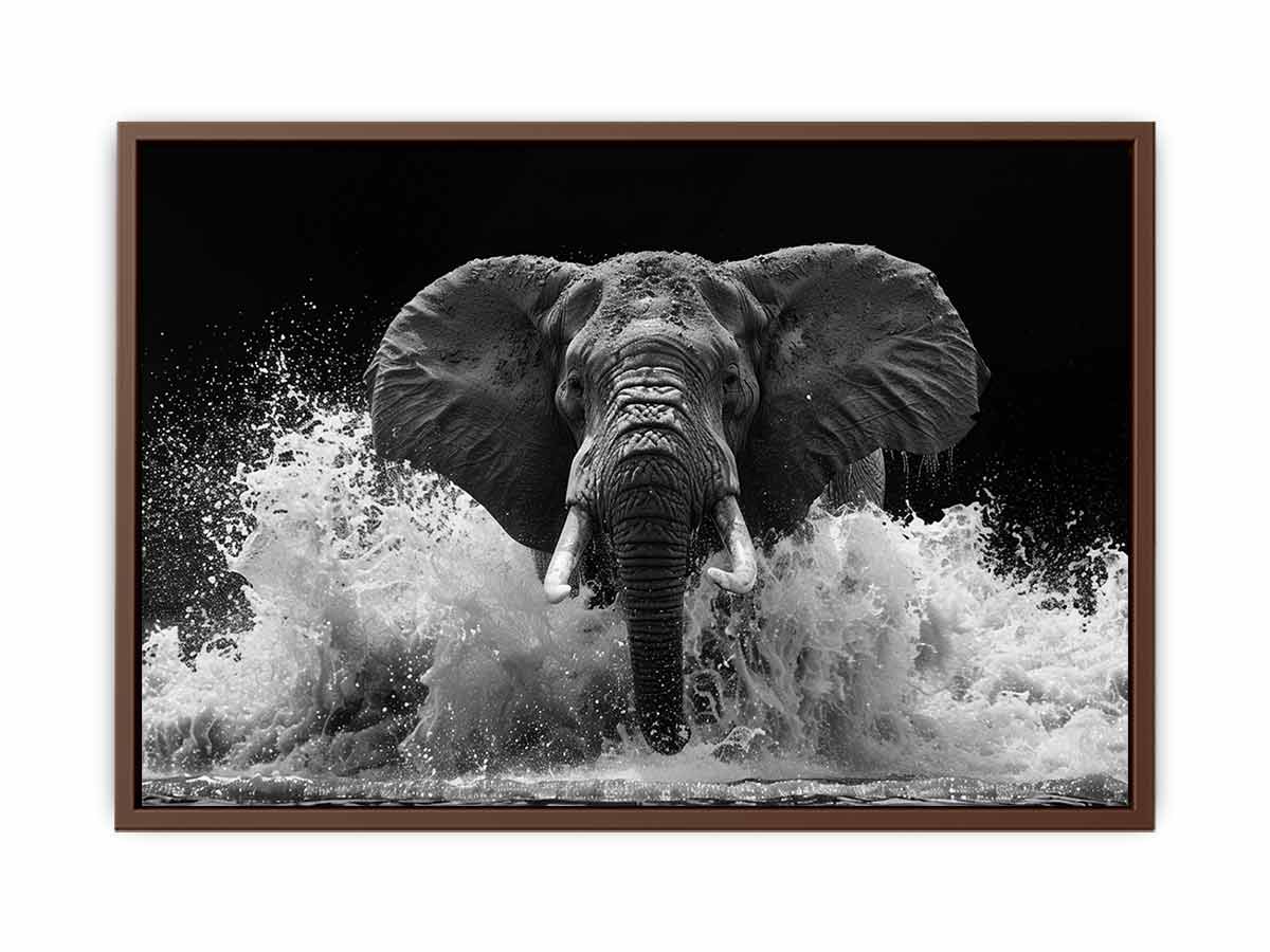 Water Elephant Canvas Print