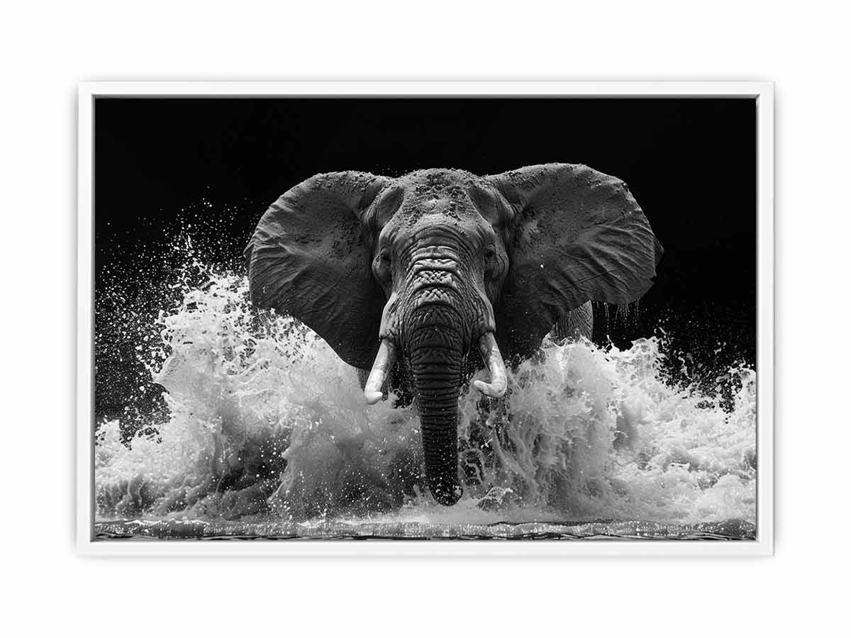 Water Elephant Canvas Print