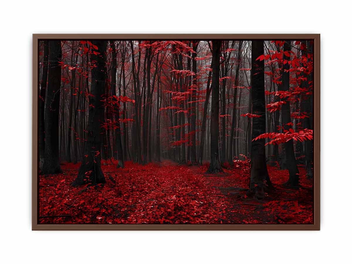 Red Trees  Phtograpahy Art Canvas Print