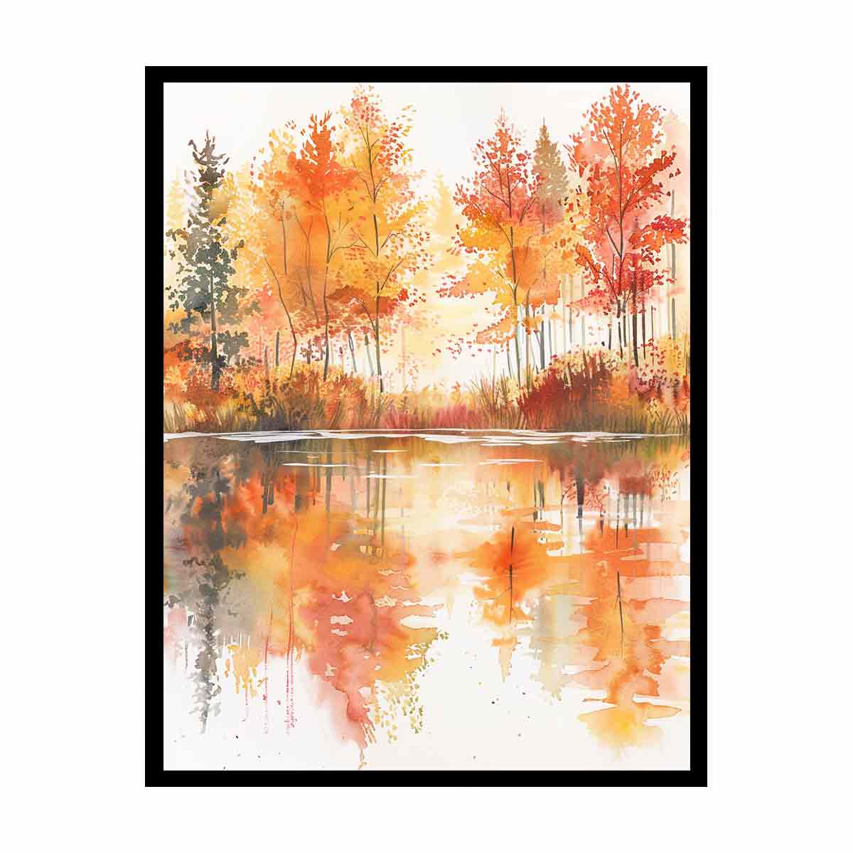 Forest Watercolor   Canvas Print