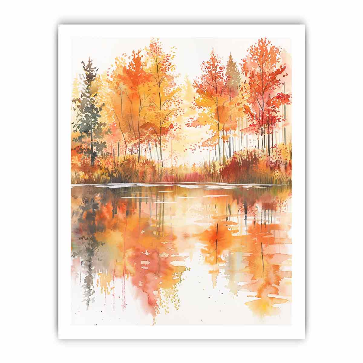 Forest Watercolor   Canvas Print