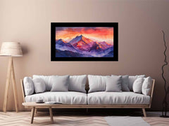 Watercolor Mountians Canvas Print