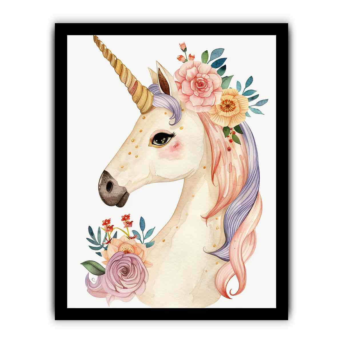 Cute Unicorn Canvas Print & Poster