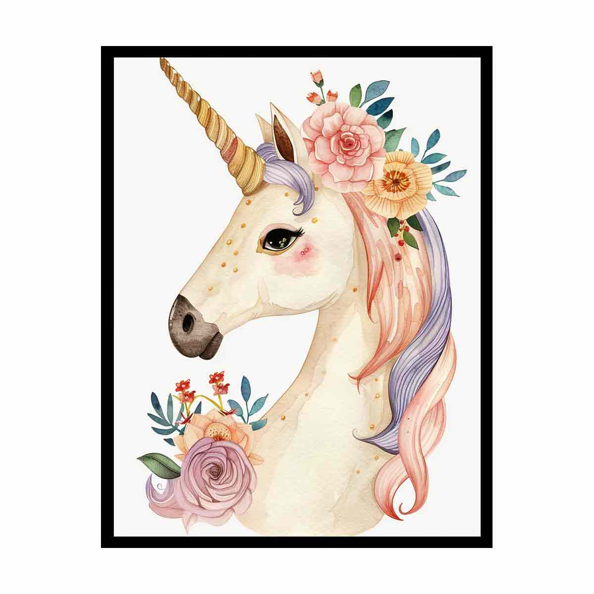 Cute Unicorn Canvas Print & Poster
