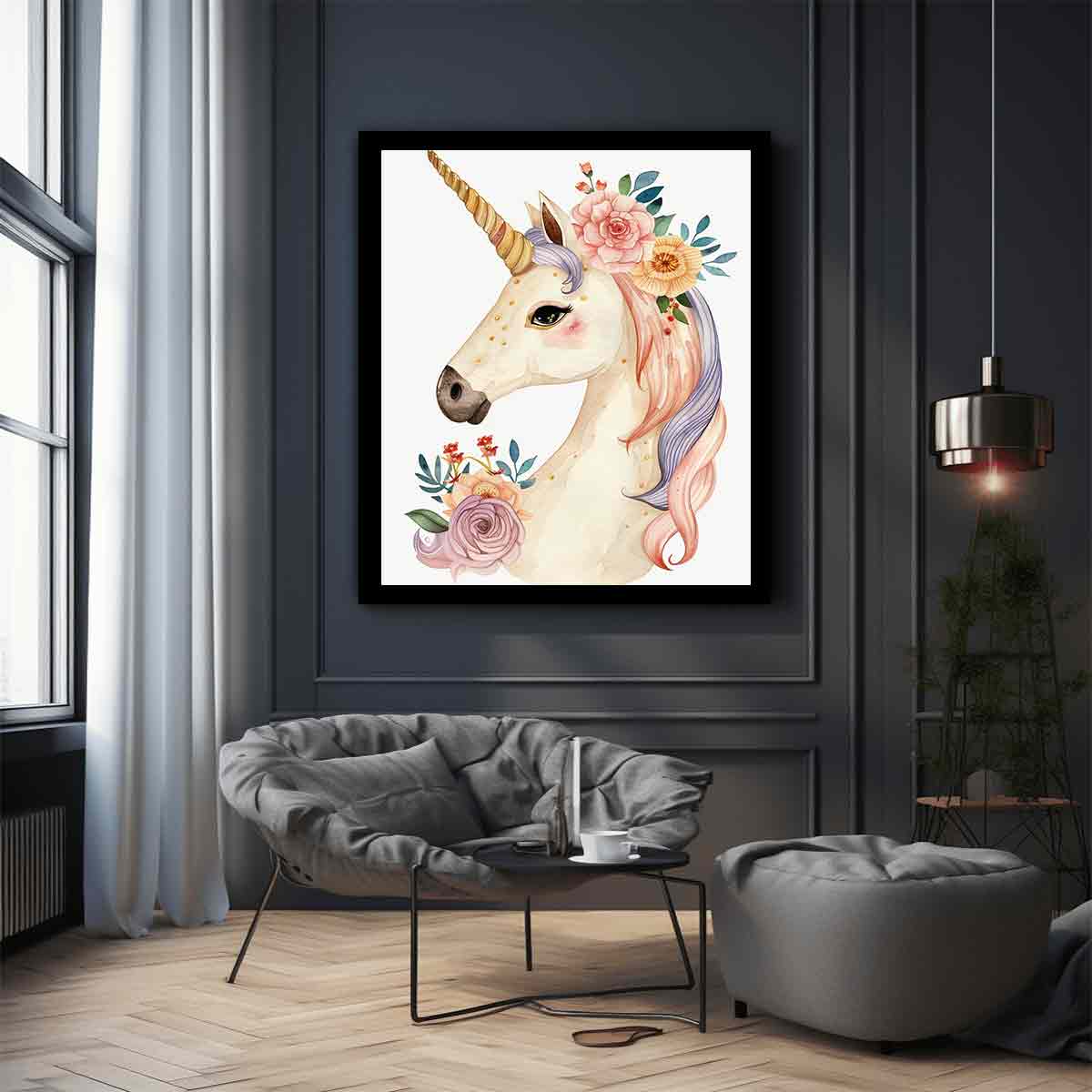 Cute Unicorn Canvas Print & Poster