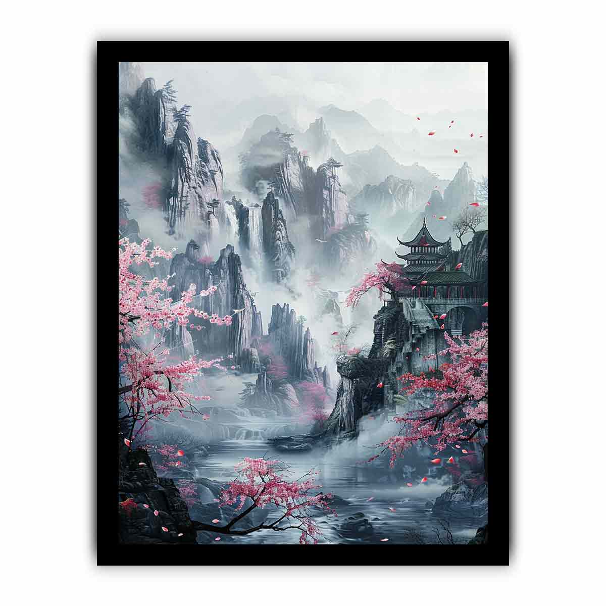 Asian Landscape  Canvas Painting Print