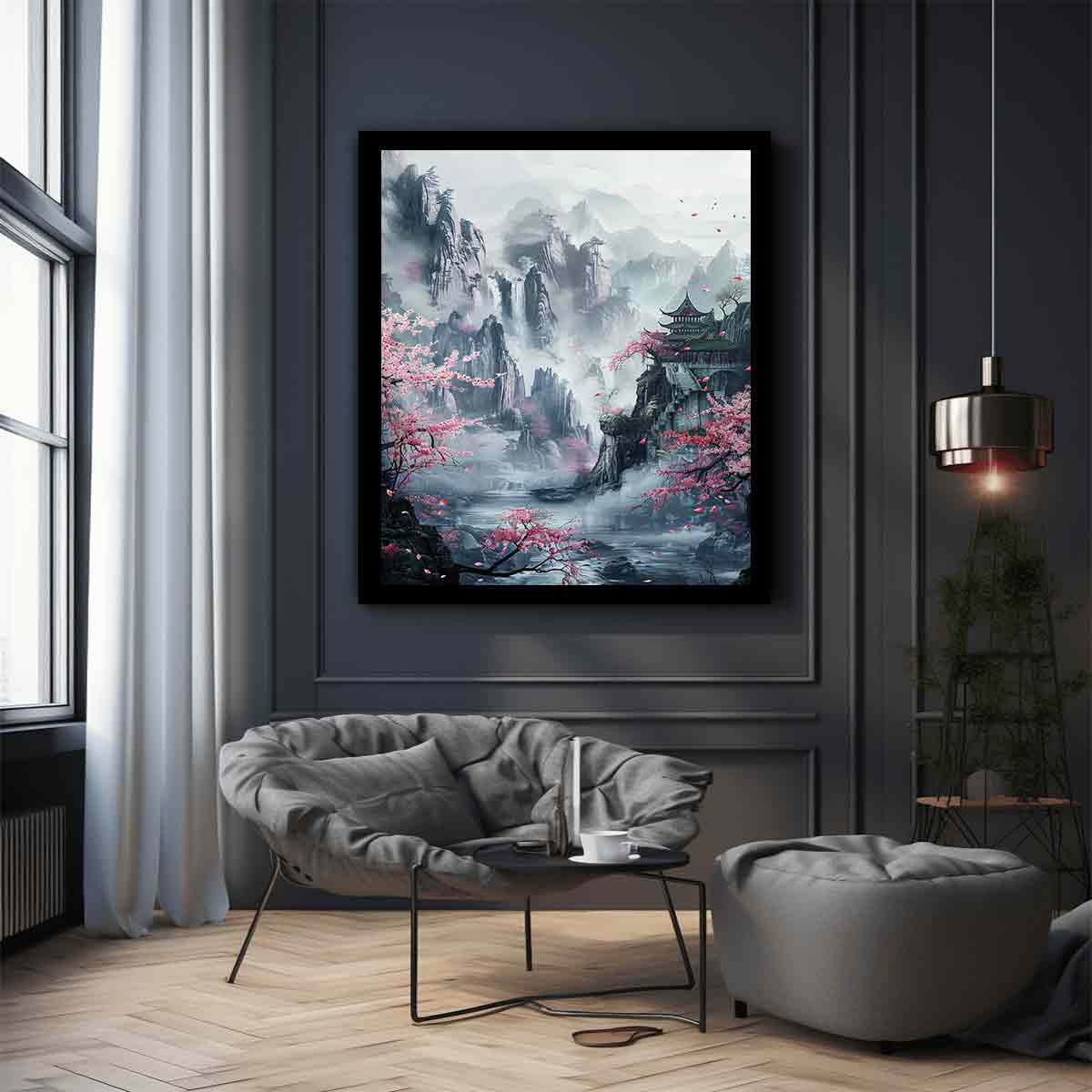Asian Landscape  Canvas Painting Print