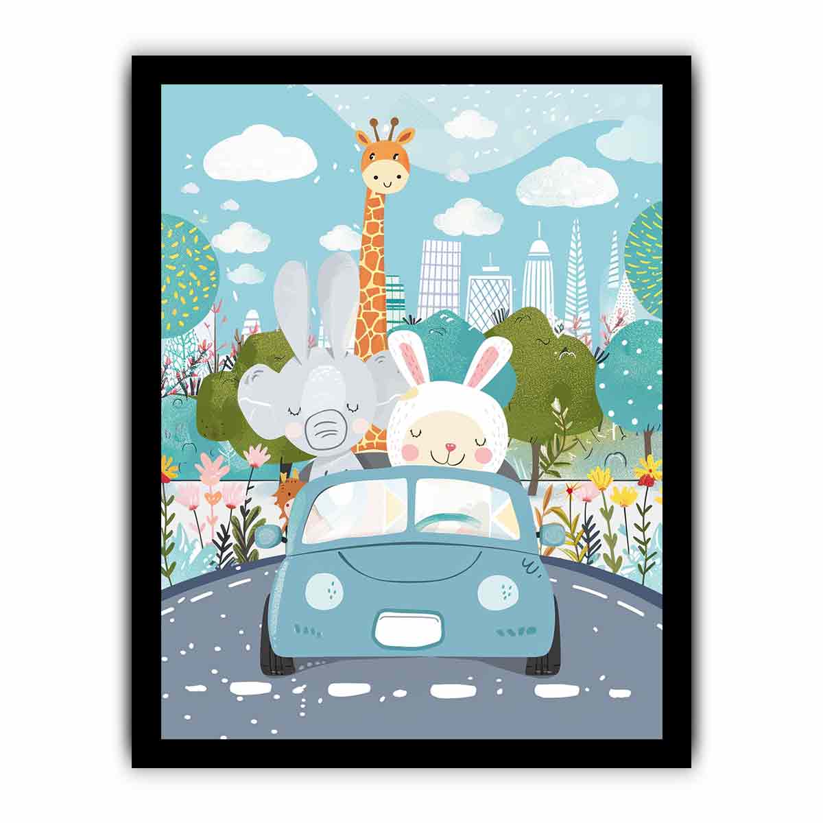 Kids Car  Nursery Wall art  Poster