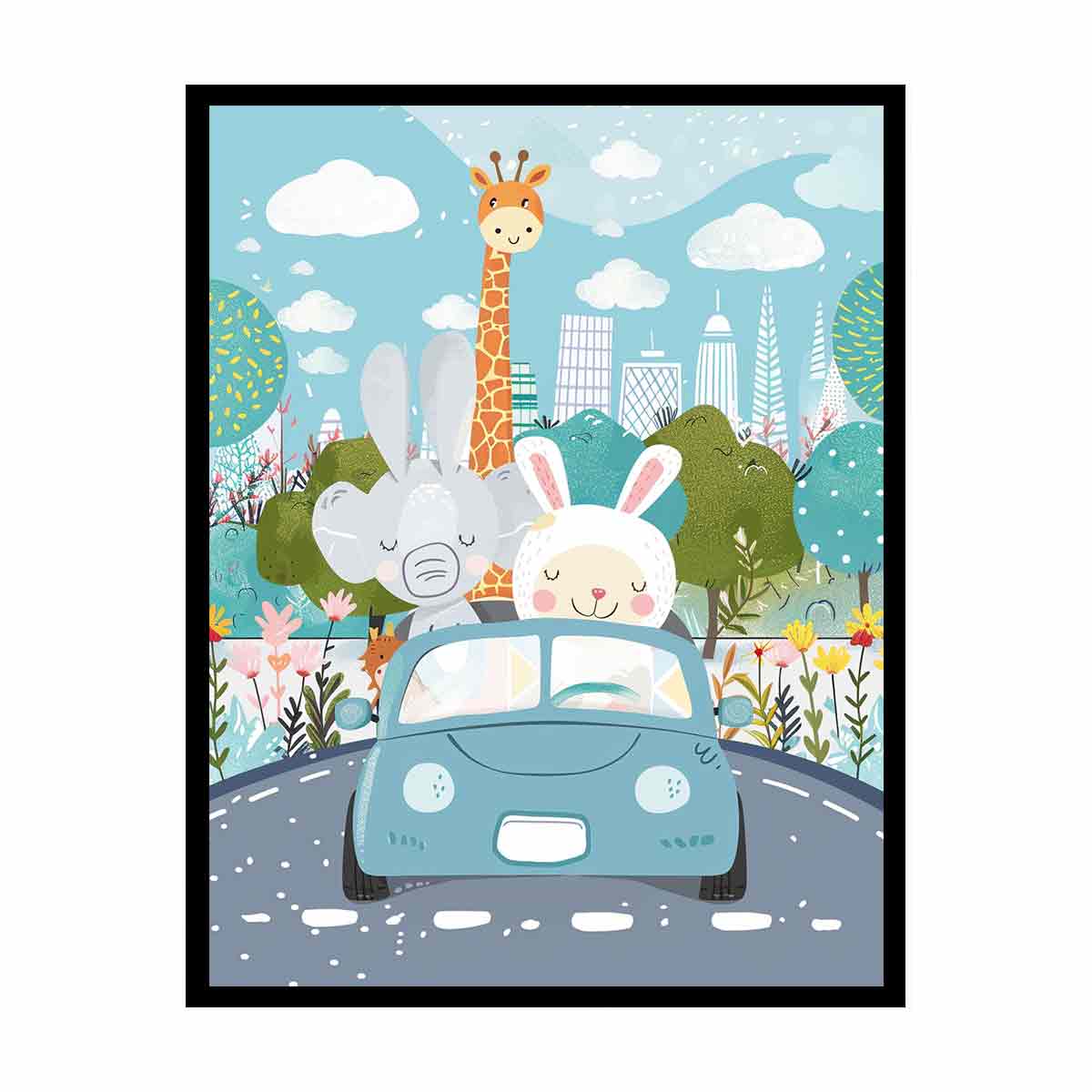 Kids Car  Nursery Wall art  Poster