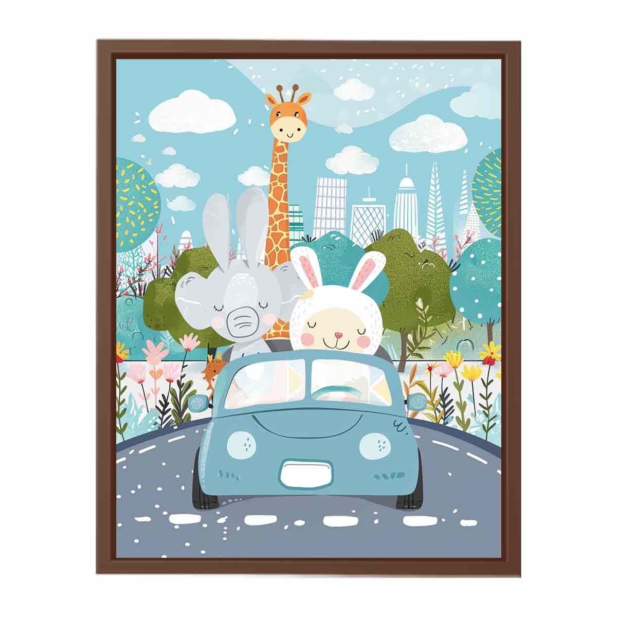 Kids Car  Nursery Wall art  Poster