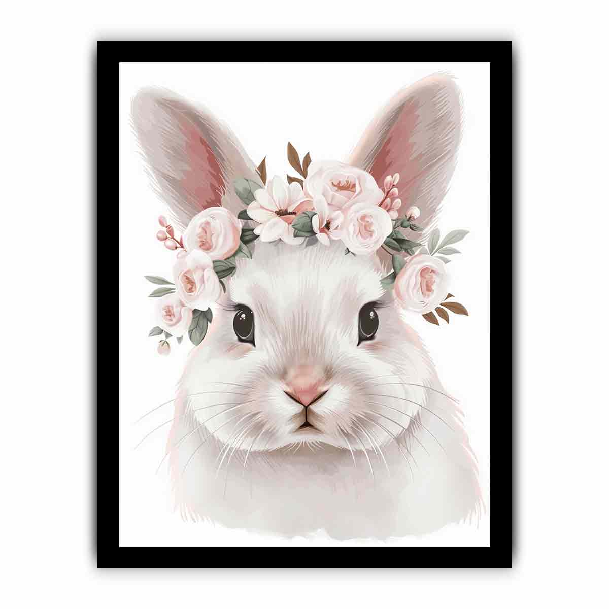 White Bunny Canvas Print