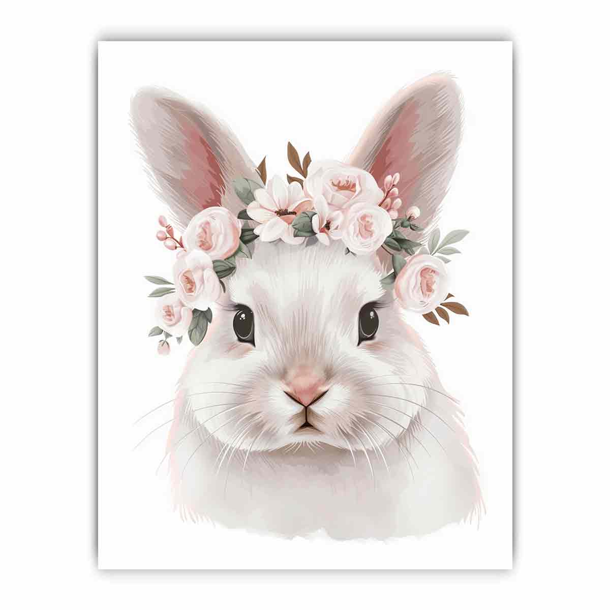 White Bunny Canvas Print