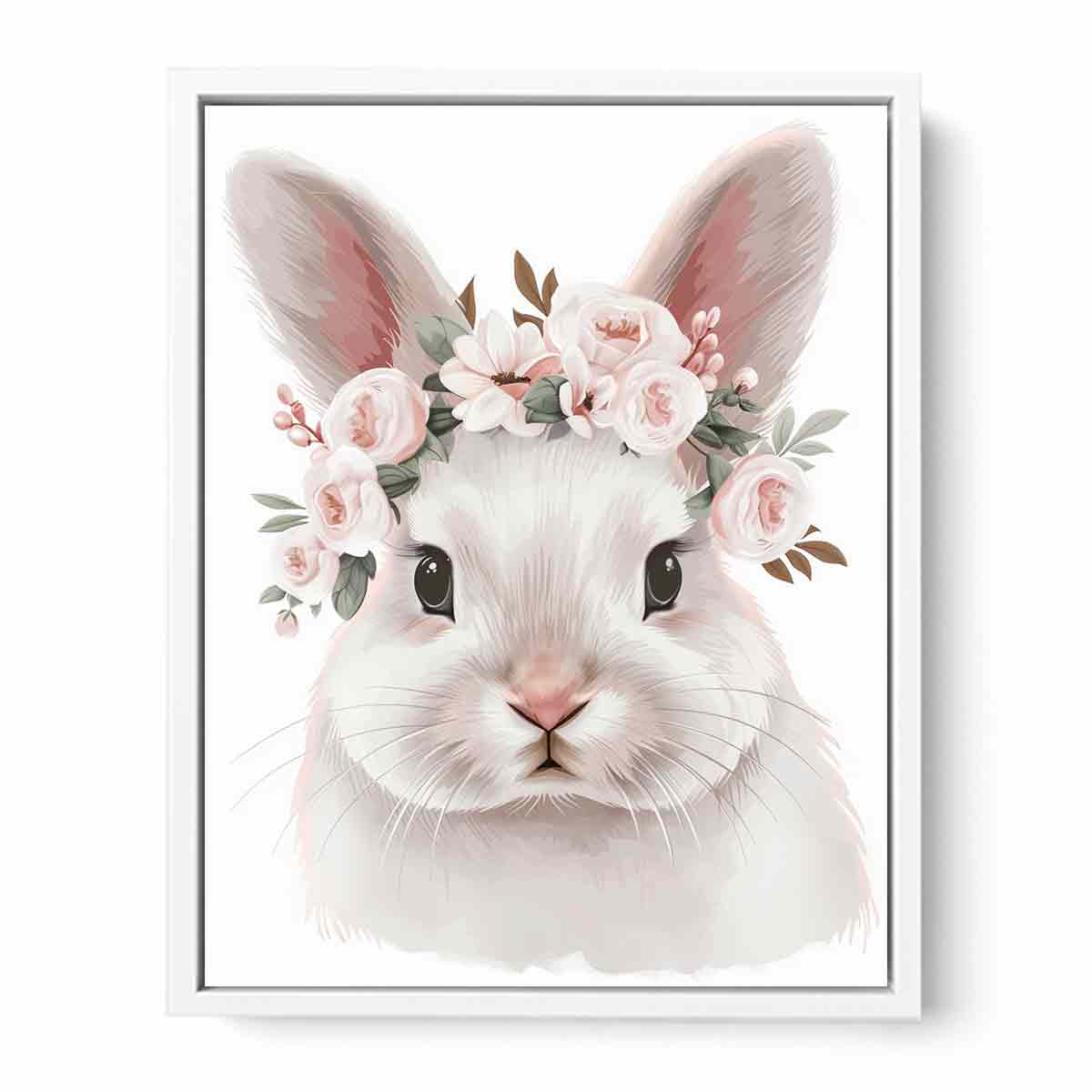 White Bunny Canvas Print