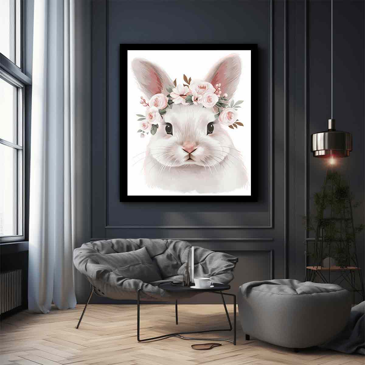 White Bunny Canvas Print