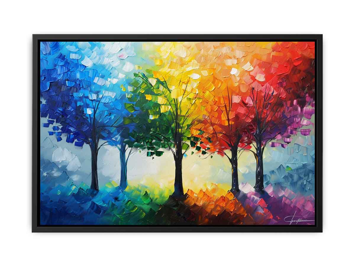 Colorful Trees Canvas Painting On Canvas