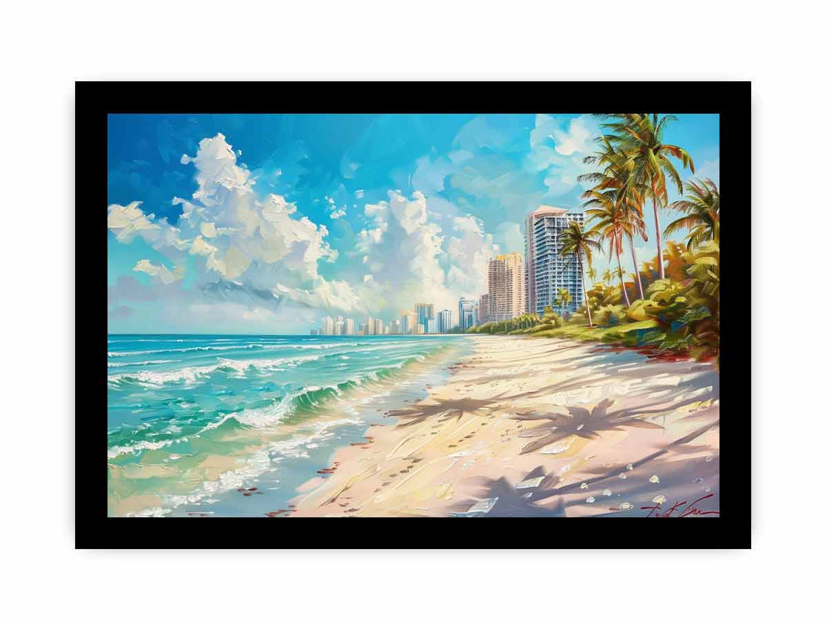Beach City Canvas Painting On Canvas