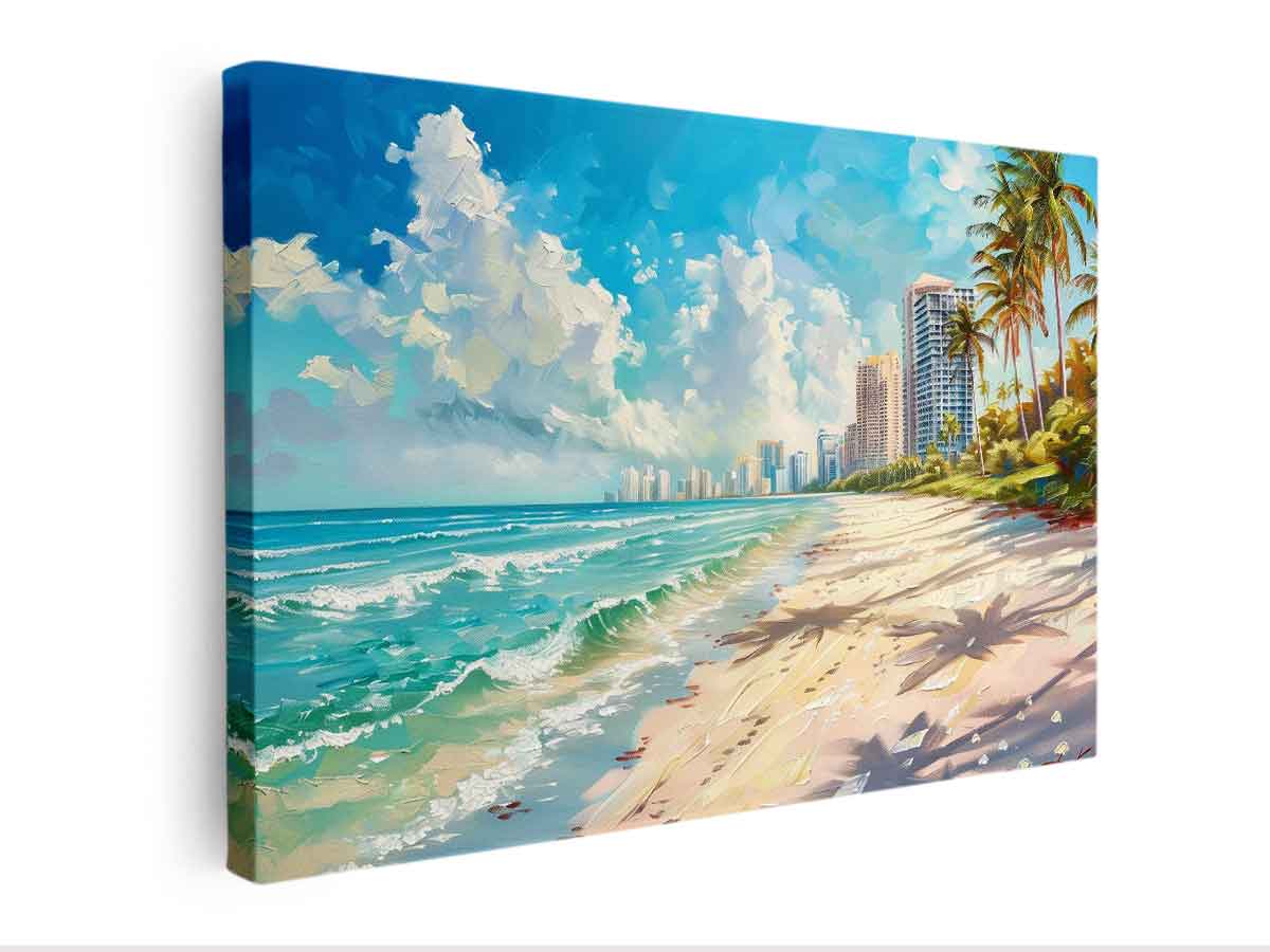 Beach City Canvas Painting On Canvas