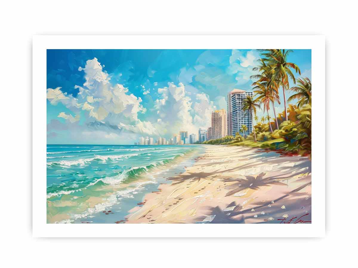 Beach City Canvas Painting On Canvas