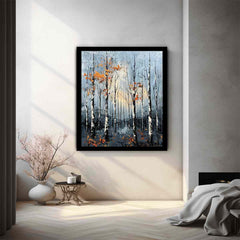 Birch Forest Palette Knife Painting