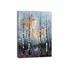 Birch Forest Palette Knife Painting