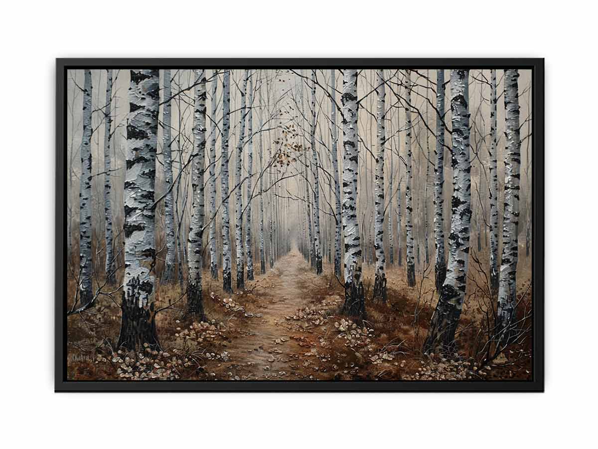 Birch Grey Tree Knife Canvas Artwork