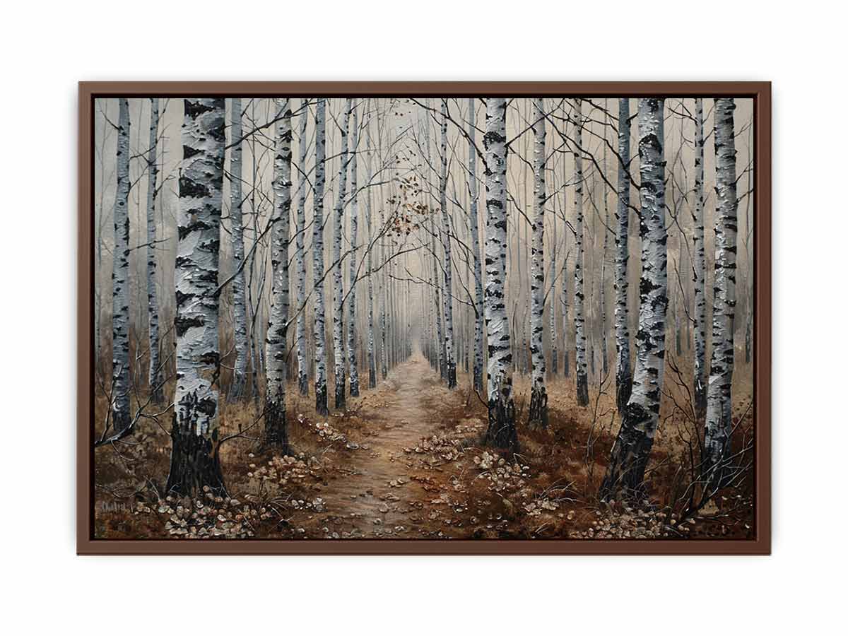 Birch Grey Tree Knife Canvas Artwork