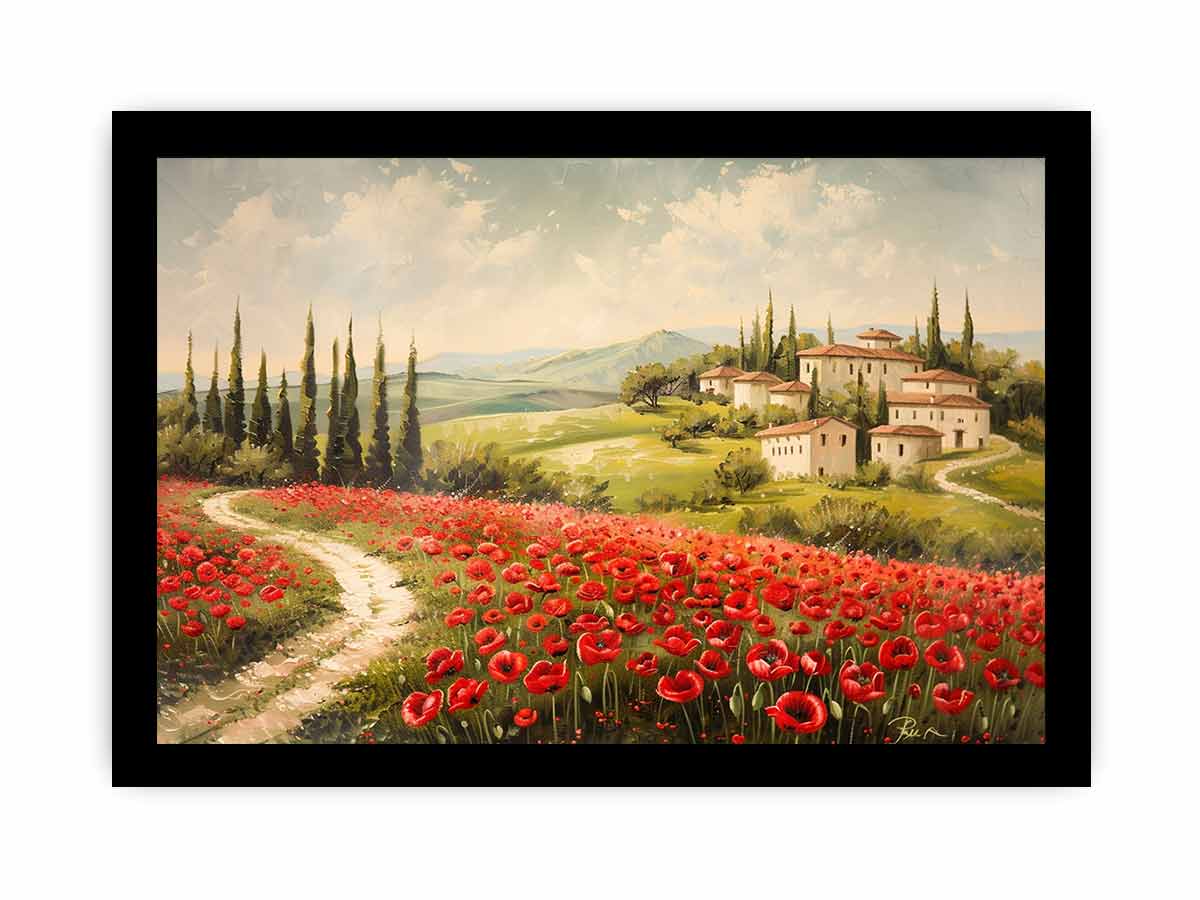 Field of Poppies Canvas Painting